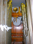 Inside the Rye Wurlitzer Pipe Chamber